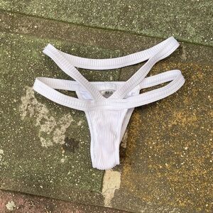 minimale animale white bikini bottom